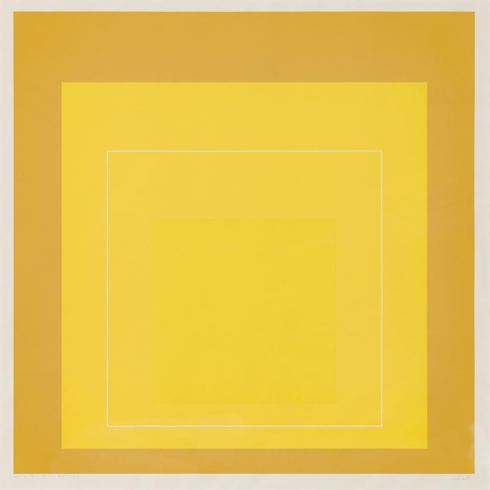 Appraisal: JOSEF ALBERS American German - White Line Square - X