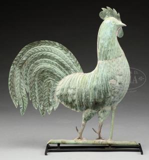 Appraisal: MOLDED COPPER ROOSTER WEATHERVANE MOLDED COPPER ROOSTER WEATHERVANE Last quarter