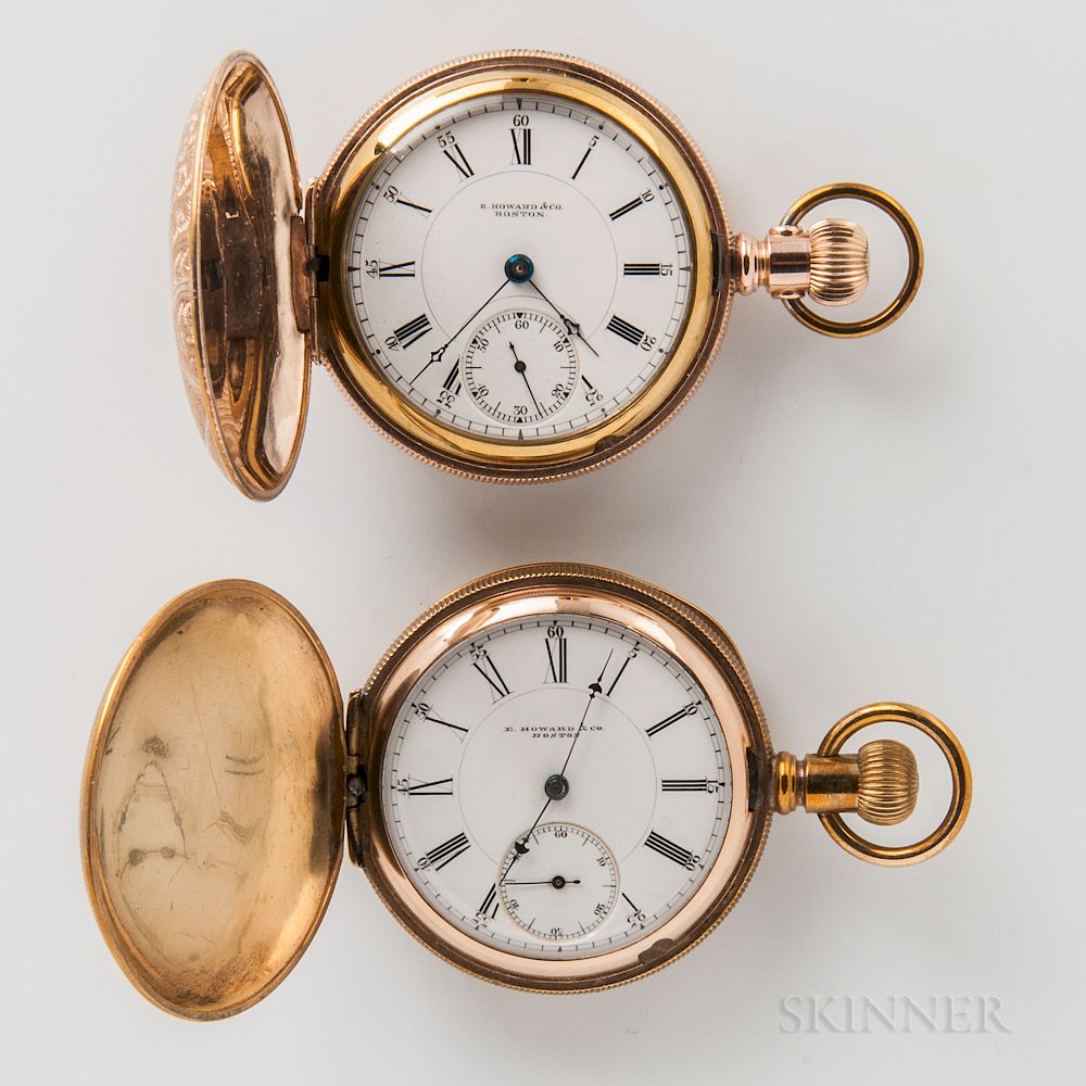 Appraisal: Two Gold-filled E Howard Co Hunter-case Watches Two Gold-filled E