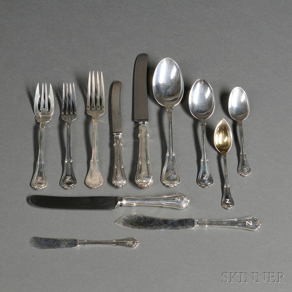 Appraisal: Gorham Norfolk Pattern Sterling Silver Flatware Service Providence Rhode Island