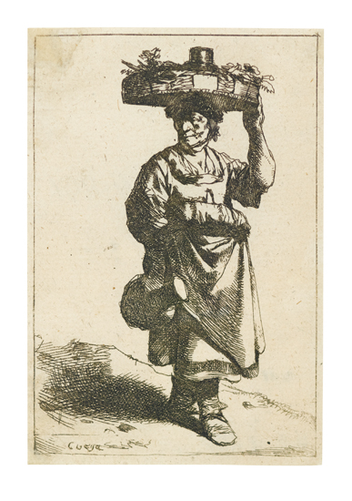 Appraisal: CORNELIS BEGA Group of etchings Man with his Hand in