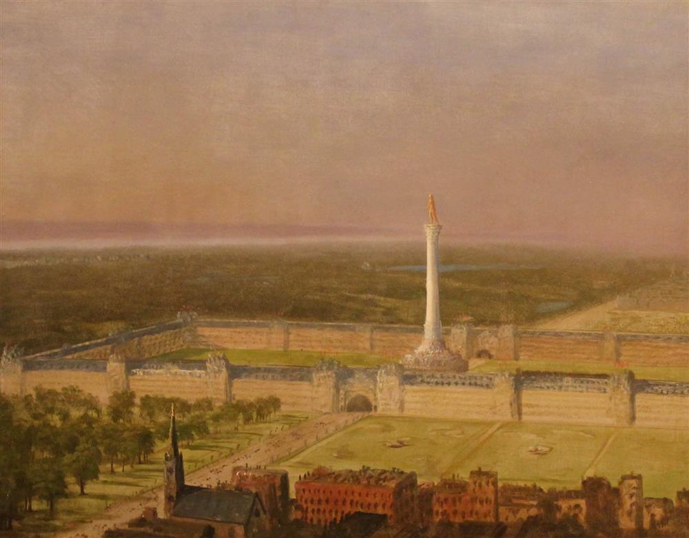 Appraisal: ALBERT BIERSTADT AMERICAN - PROJECT FOR A WASHINGTON MONUMENT CITY