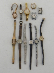 Appraisal: A group of lady's wristwatches s and later including a