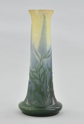 Appraisal: A Galle Valle Cameo Glass Vase A footed vase of