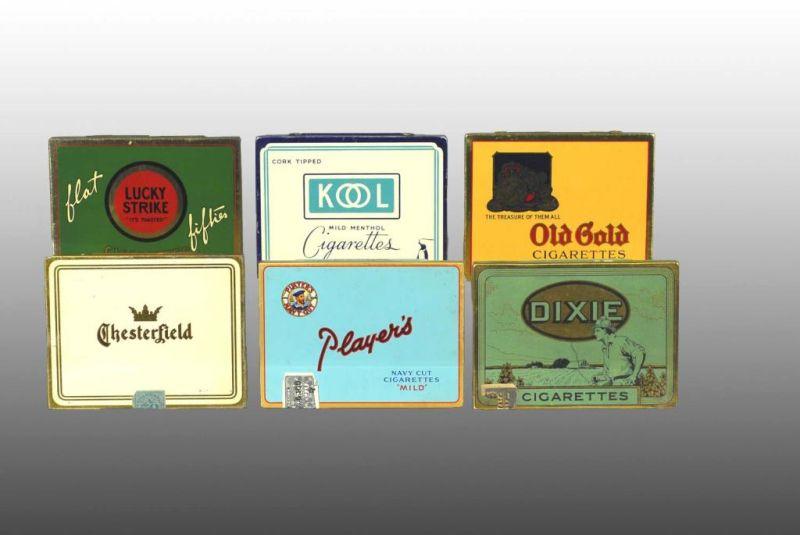 Appraisal: Lot of Flat Cigarette Tins Description Includes Dixie Old Gold