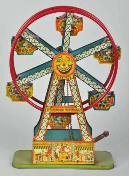 Appraisal: Tin Litho Chein Ferris Wheel Lever-Action Toy American Working Distributed