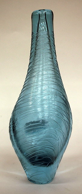 Appraisal: A CZECHOSLOVAKIAN ZBS LIGHT BLUE GLASS VASE with trailed or