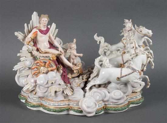 Appraisal: Meissen porcelain figural group ''The Chariot of Apollo'' late th