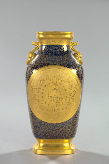 Appraisal: Fine Pickard Richly Gilded and Gently Iridized Cobalt Blue Porcelain