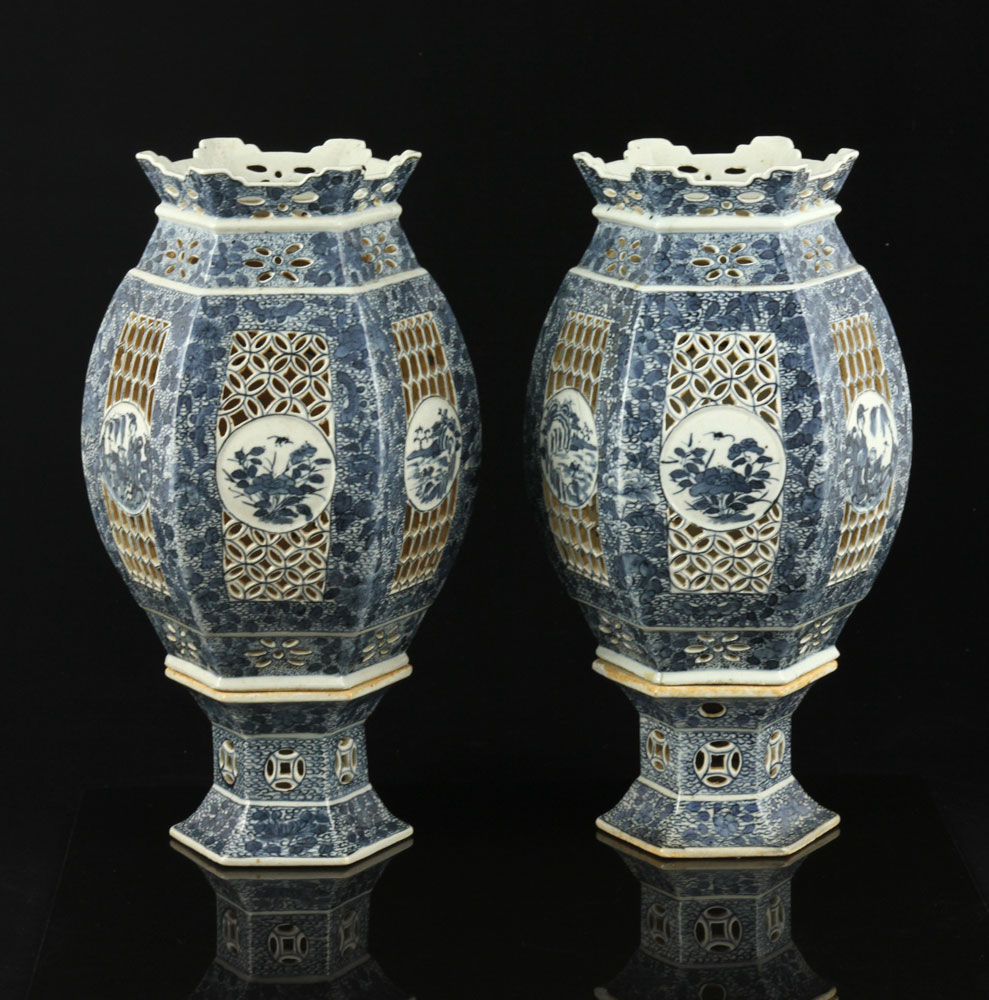 Appraisal: - Pair of Porcelain Lamps Pair of lamps China porcelain