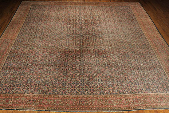 Appraisal: Mahal Rug First Quarter th Century Blue ground with millefleur