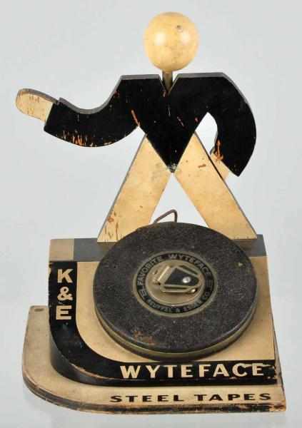 Appraisal: Whyteface Steel Tapes Advertising Figure s Wood and metal Size