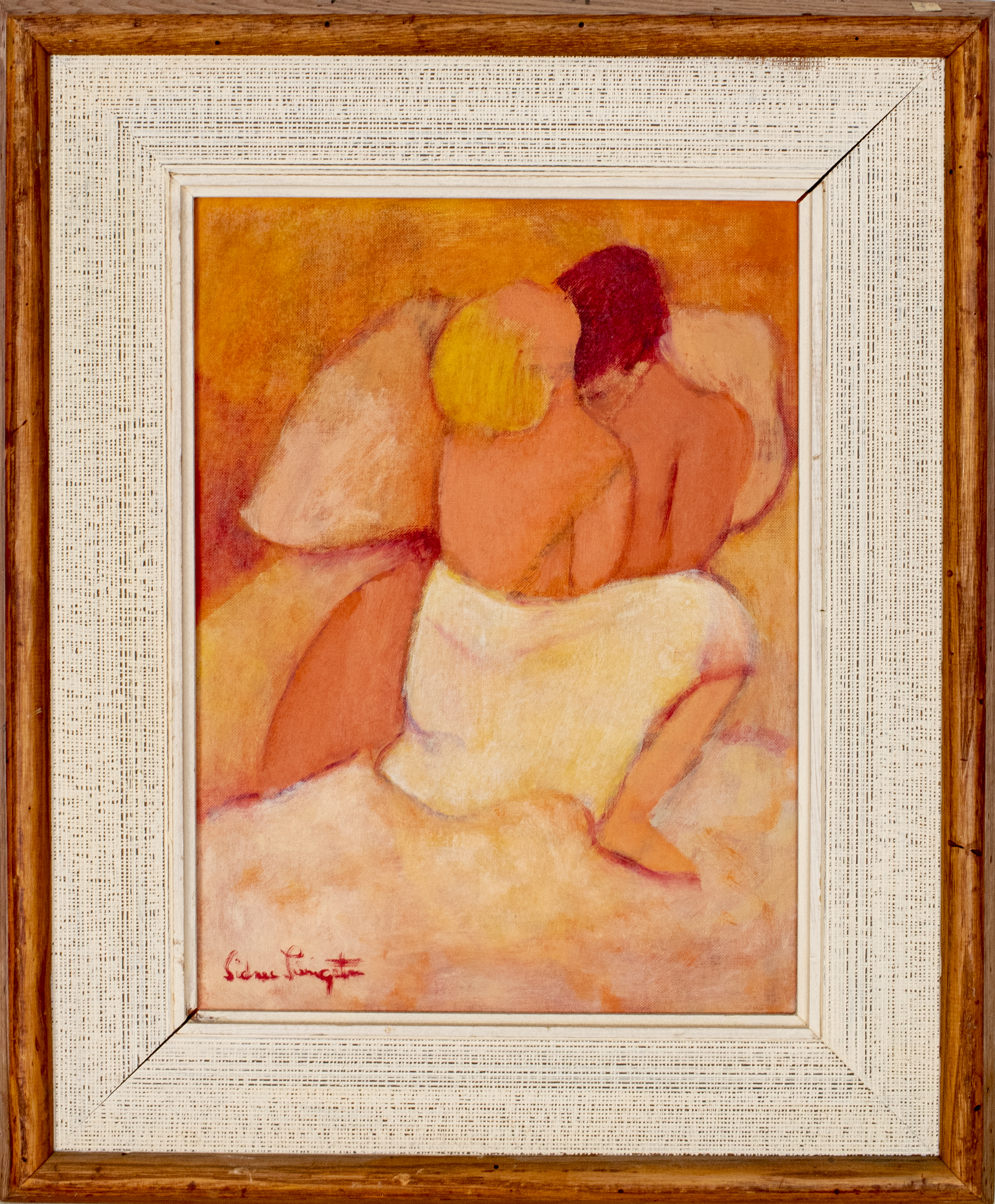 Appraisal: SIDNEE LIVINGSTON LOVERS OIL ON BOARD Sidnee Livingston American -