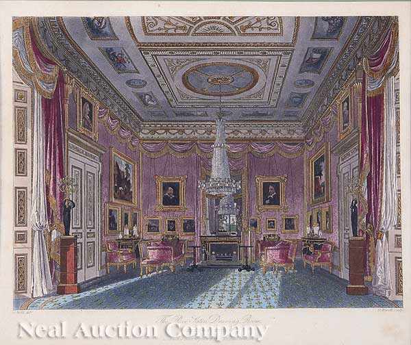 Appraisal: A Group of Six Antique Prints of English Royal Residences