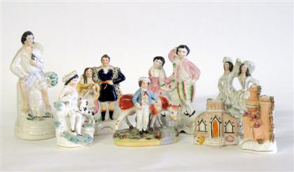 Appraisal: Group of Staffordshire porcelain figures th century