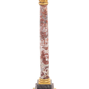 Appraisal: A Grand Tour Gilt Bronze and Marble Column th Century