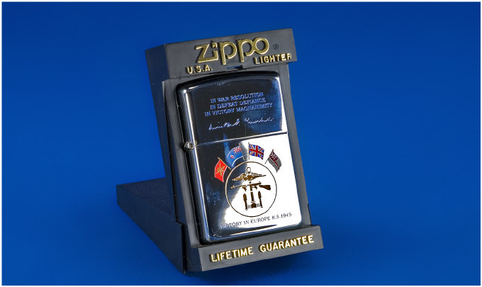 Appraisal: Zippo Lighter Limited Edition Collectable Lighter Victory In Europe Complete