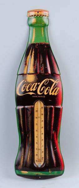 Appraisal: Coca-Cola Tin Bottler Thermometer 's or later This thermometer has