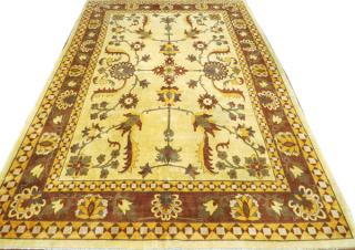 Appraisal: INDO OUSHAK VERY FINE CARPET ' X ' Golden yellow