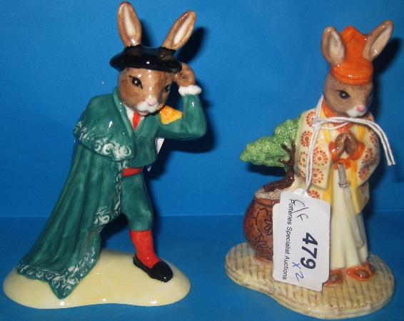 Appraisal: Royal Doulton Bunnykins Figures Matador DB and Samurai DB with