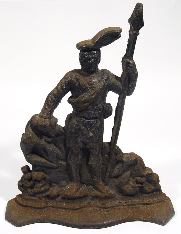 Appraisal: Victorian cast iron Highland figure doorstop cm high