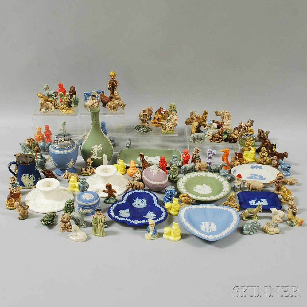 Appraisal: Group of Wedgwood Table Articles and Wade-type Ceramic Figures including