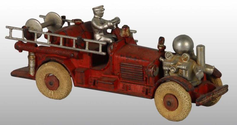 Appraisal: Cast Iron Ahrens Fox Pumper Fire Truck Toy Condition Fair