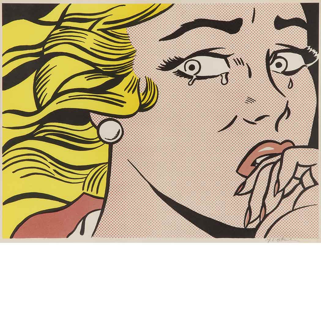 Appraisal: Roy Lichtenstein CRYING GIRL CORLETT II Color offset lithograph signed