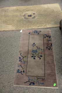 Appraisal: Three Chinese Oriental scatter rugs one worn ' x '