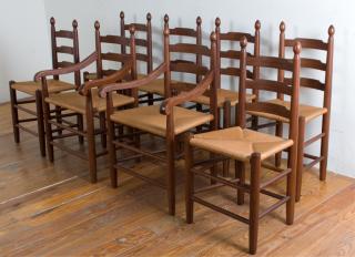 Appraisal: E A Clore Dining Chairs Eight Set of six E