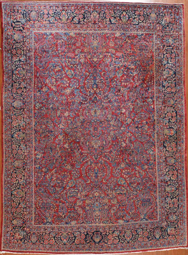 Appraisal: Antique Sarouk carpet approx x Persia circa Condition Some staining