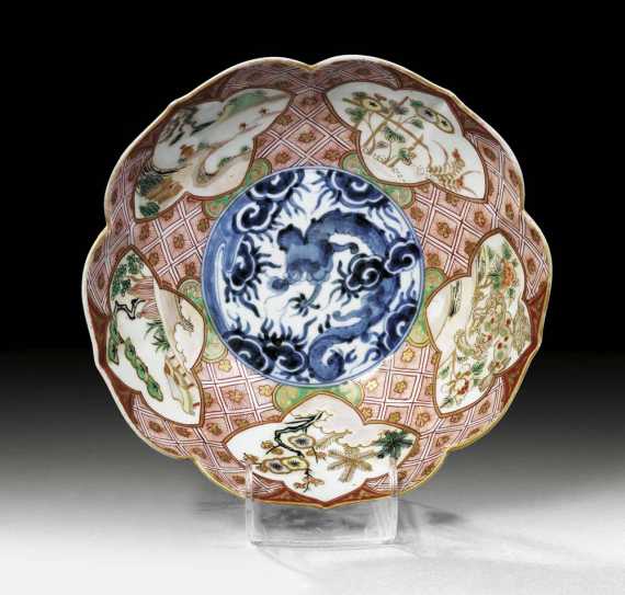 Appraisal: LOBED IMARI BOWL Japan Arita th century D cm The