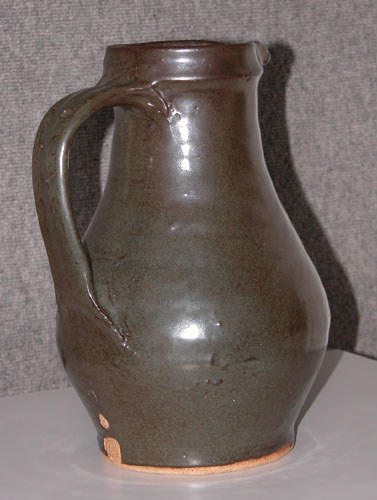 Appraisal: Large Pitcher Jug with Tenmoku glaze Leach Bernard Howell British