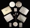 Appraisal: STERLING AND SILVER PLATE POCKET PIECES - Including Cigarette Cases