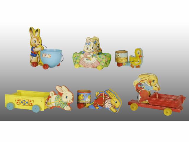 Appraisal: Lot of Fisher-Price Rabbit Chick Toys Description Includes Rabbit Cart