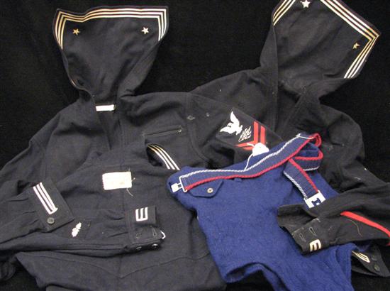 Appraisal: Several sailor suits along with a vintage men's wool swimsuit