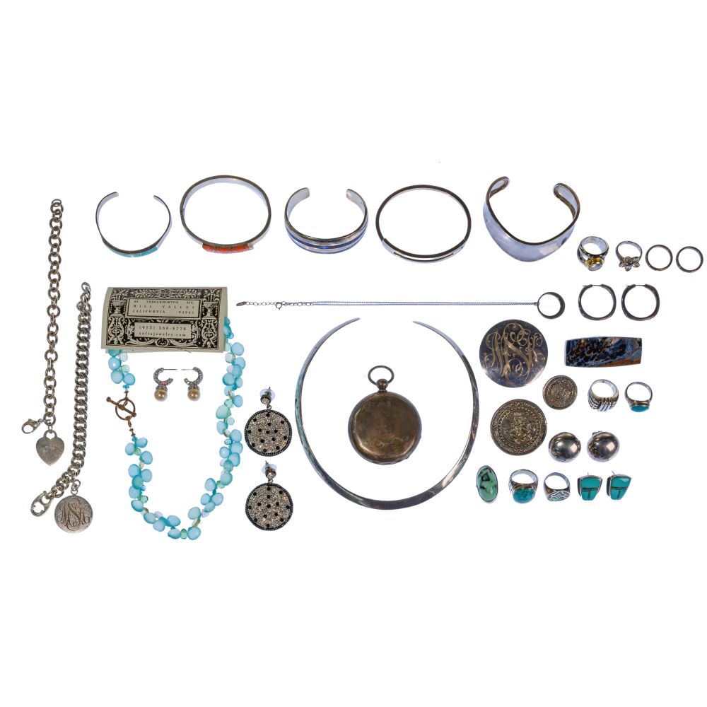 Appraisal: TIFFANY CO AND STERLING SILVER JEWELRY ASSORTMENT Tiffany Co items