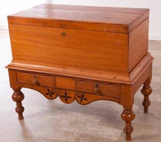 Appraisal: Walnut Lift Top Chest from Eastern Shore VA Eastern Shore