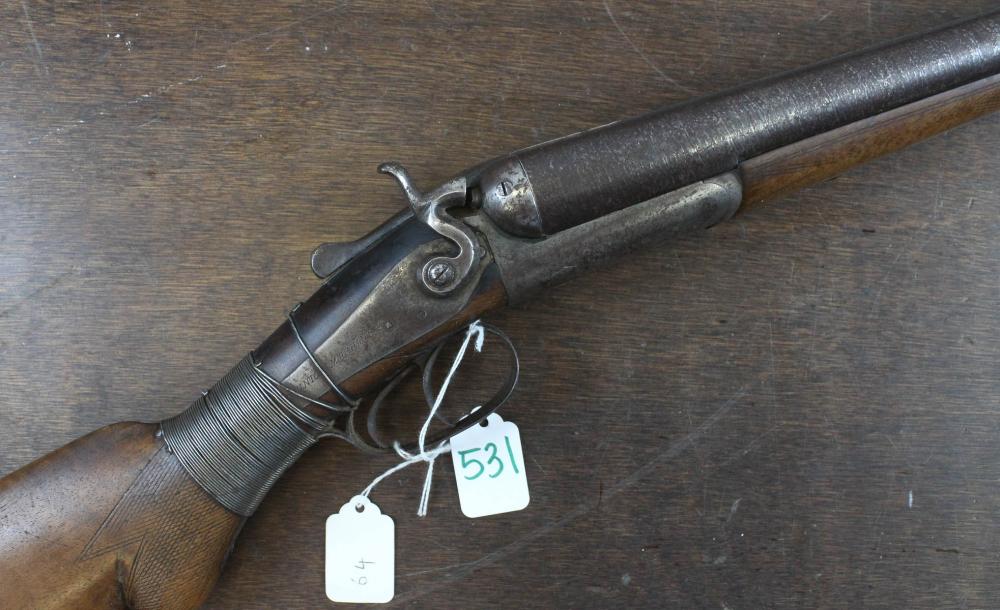 Appraisal: UNION MACHINE COMPANY DOUBLE BARREL SIDELOCK SHOTGUN gauge fine Twist