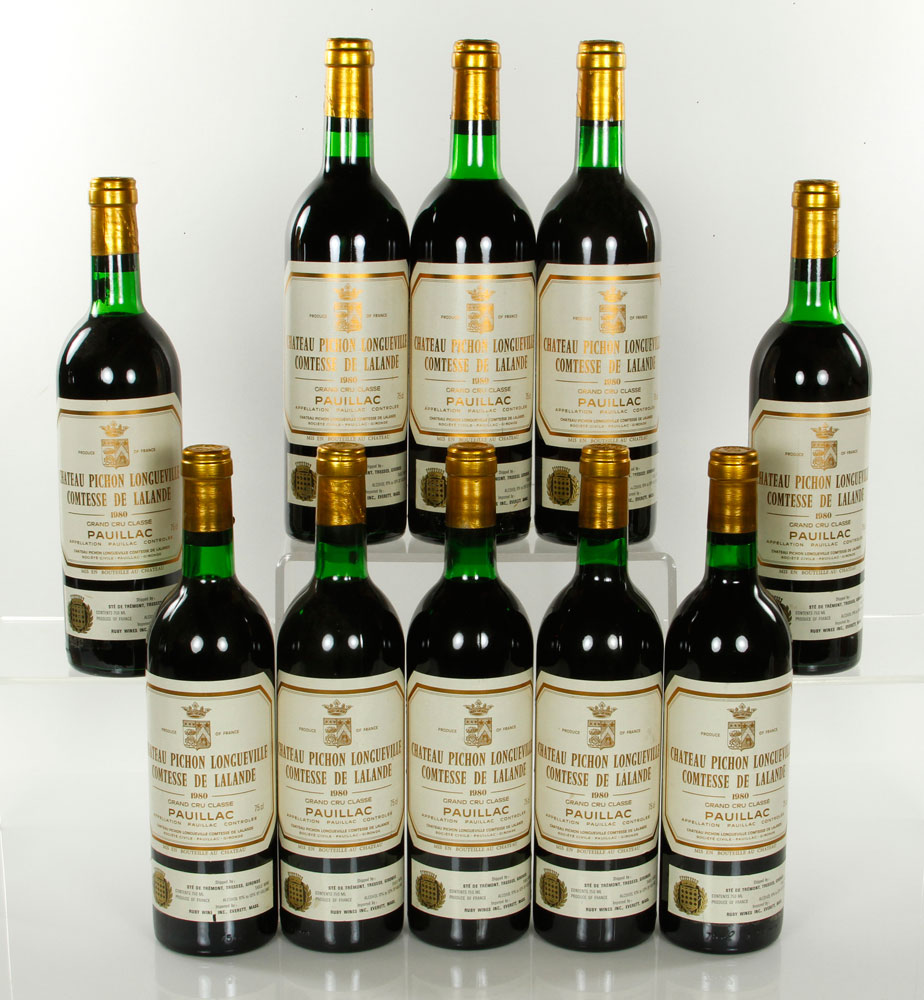 Appraisal: - Bottles Chateau Pichon Longueville Pauillac Ten bottles of Chateau