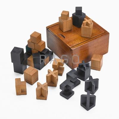 Appraisal: JOOST SCHMIDT JOSEF HARTWIG BAUHAUS Chess set Dessau s In