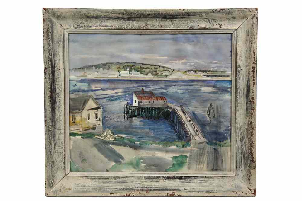 Appraisal: WATERCOLOR - 'Bay Point Georgetown Island Maine' by William Zorach