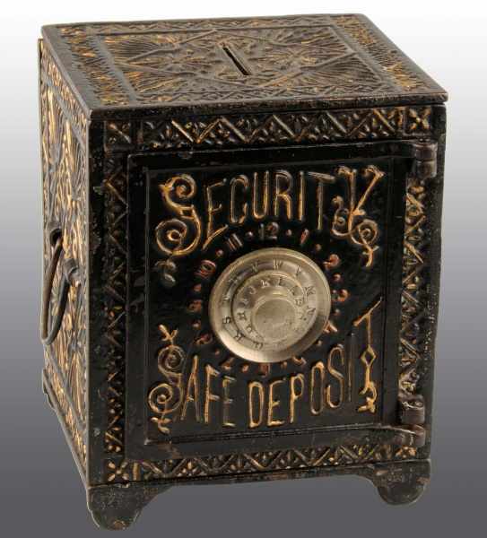 Appraisal: Cast Iron Security Safe Still Bank Description Manufactured in the