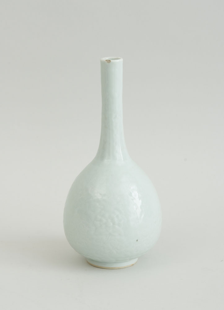 Appraisal: CHINESE PALE CELADON-GLAZED PORCELAIN BOTTLE VASE Unmarked in Property of