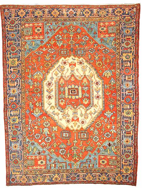 Appraisal: A Heriz carpet Northwest Persia circa size approximately ft in