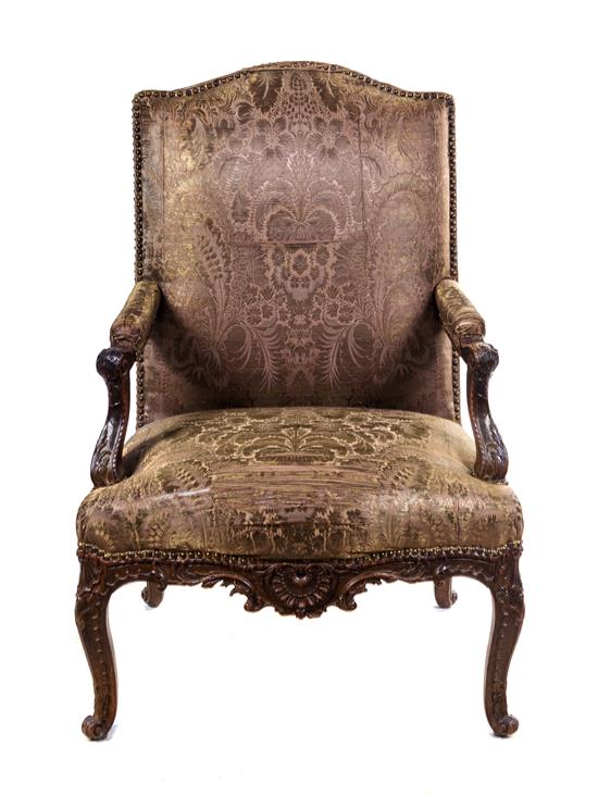 Appraisal: Sale Lot A Regence Beechwood Fauteuil th century having a