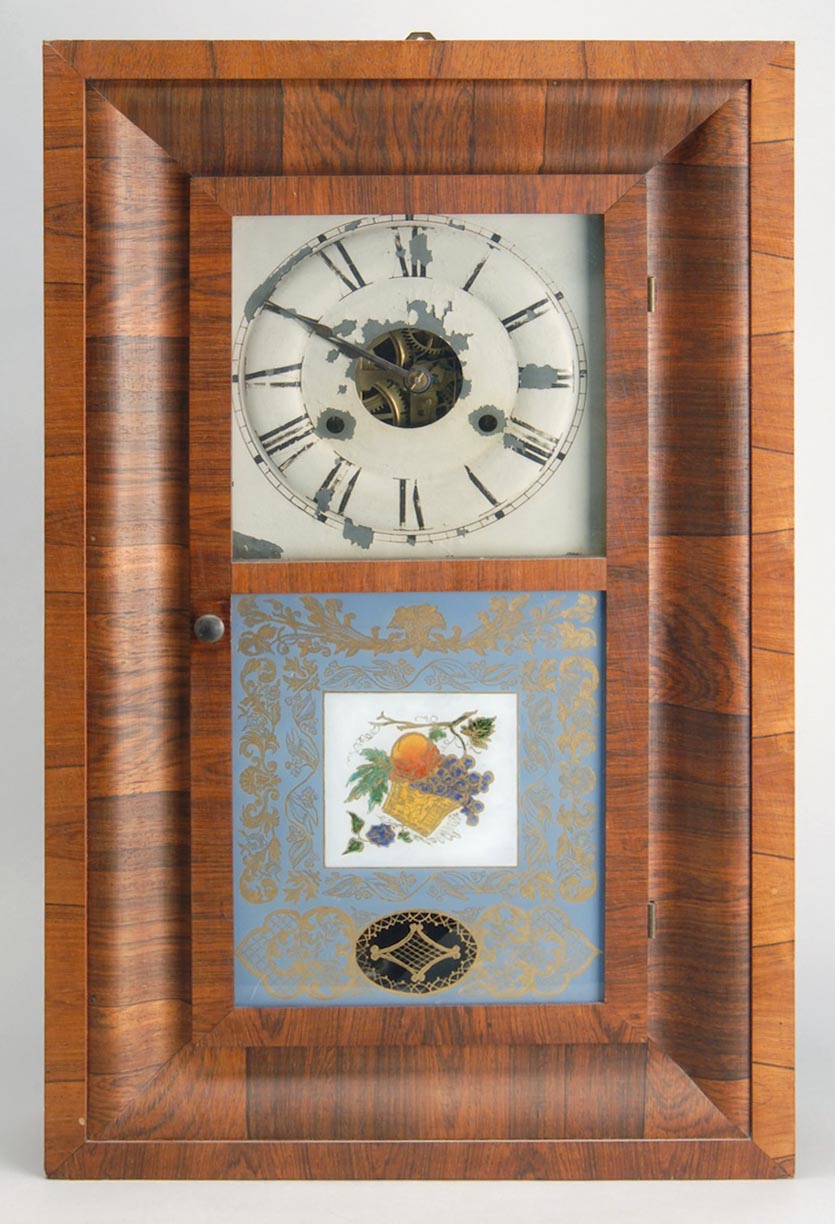 Appraisal: TH CENTURY SETH THOMAS OGEE SHELF CLOCK with mahogany veneer