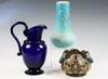 Appraisal: PCS ART GLASS - Including Graduated Blue Case Glass over