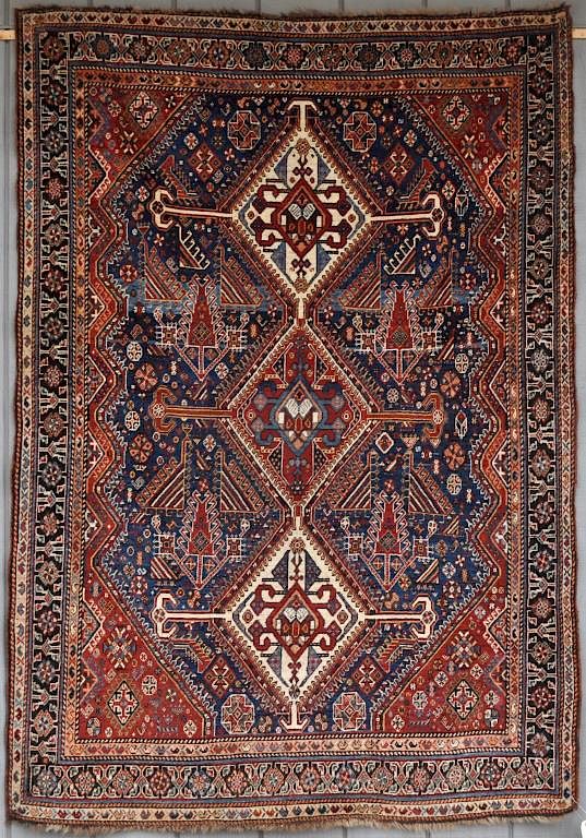 Appraisal: Caucasian Rug pile wear loss end losses long wide All