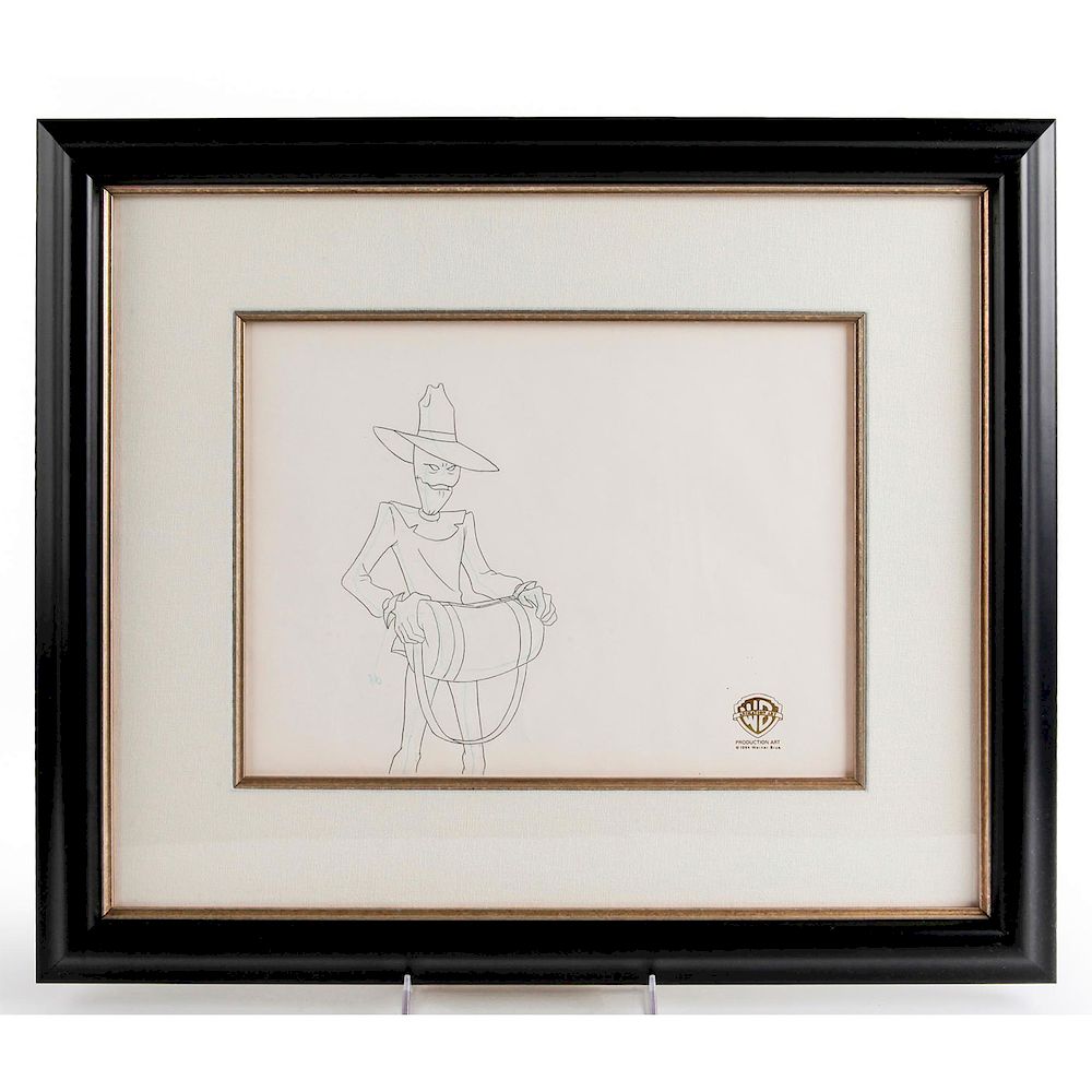 Appraisal: BATMAN THE ANIMATED SERIES SCARECROW PENCIL DRAWING Production art for